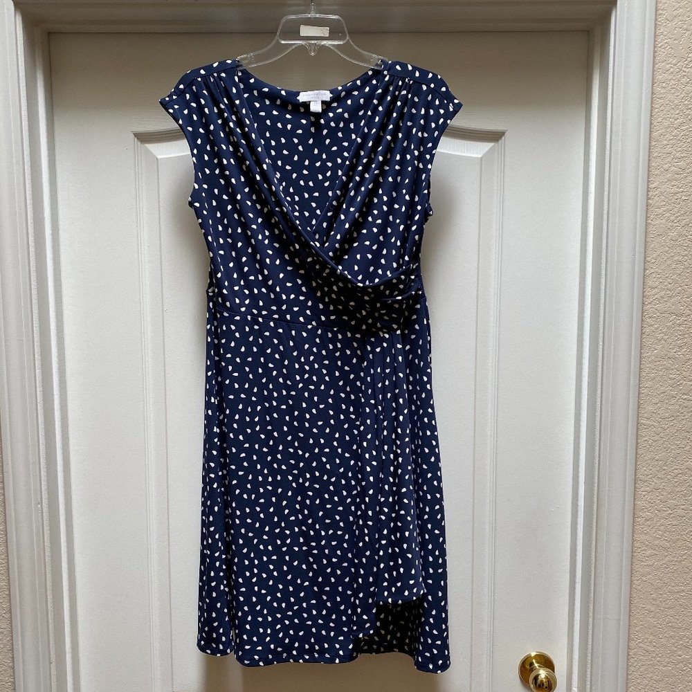 Navy wrap-style dress Size PL
